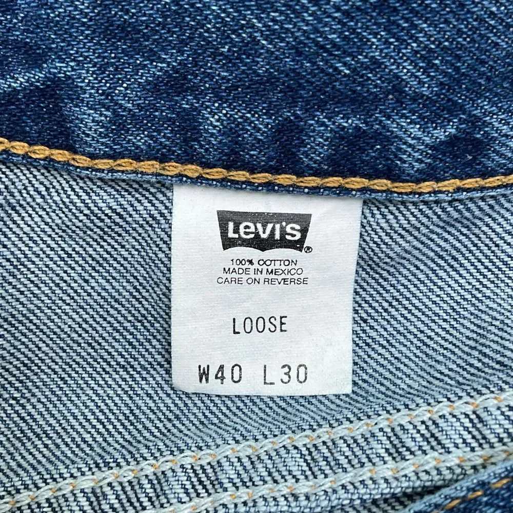 Levis 545 Jeans Men ACTUAL W38 L31 Blue Loose Fit Classic Denim Bat Wing NWT VTG